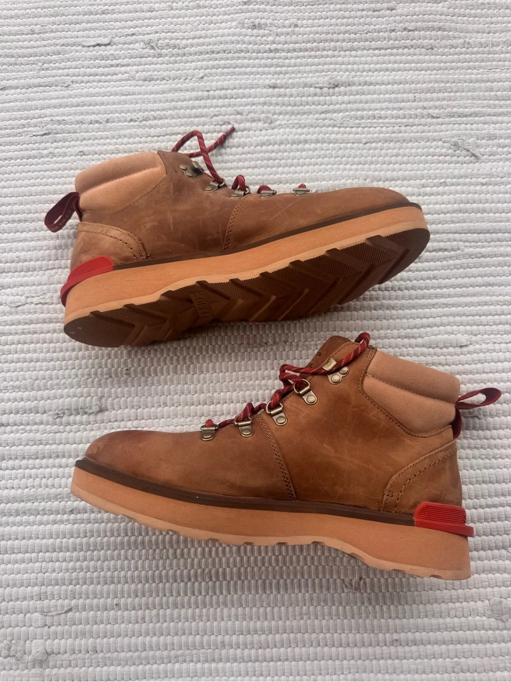 Sorel Madeline II Waterproof Leather Boots Tan Red Lace Women’s 11